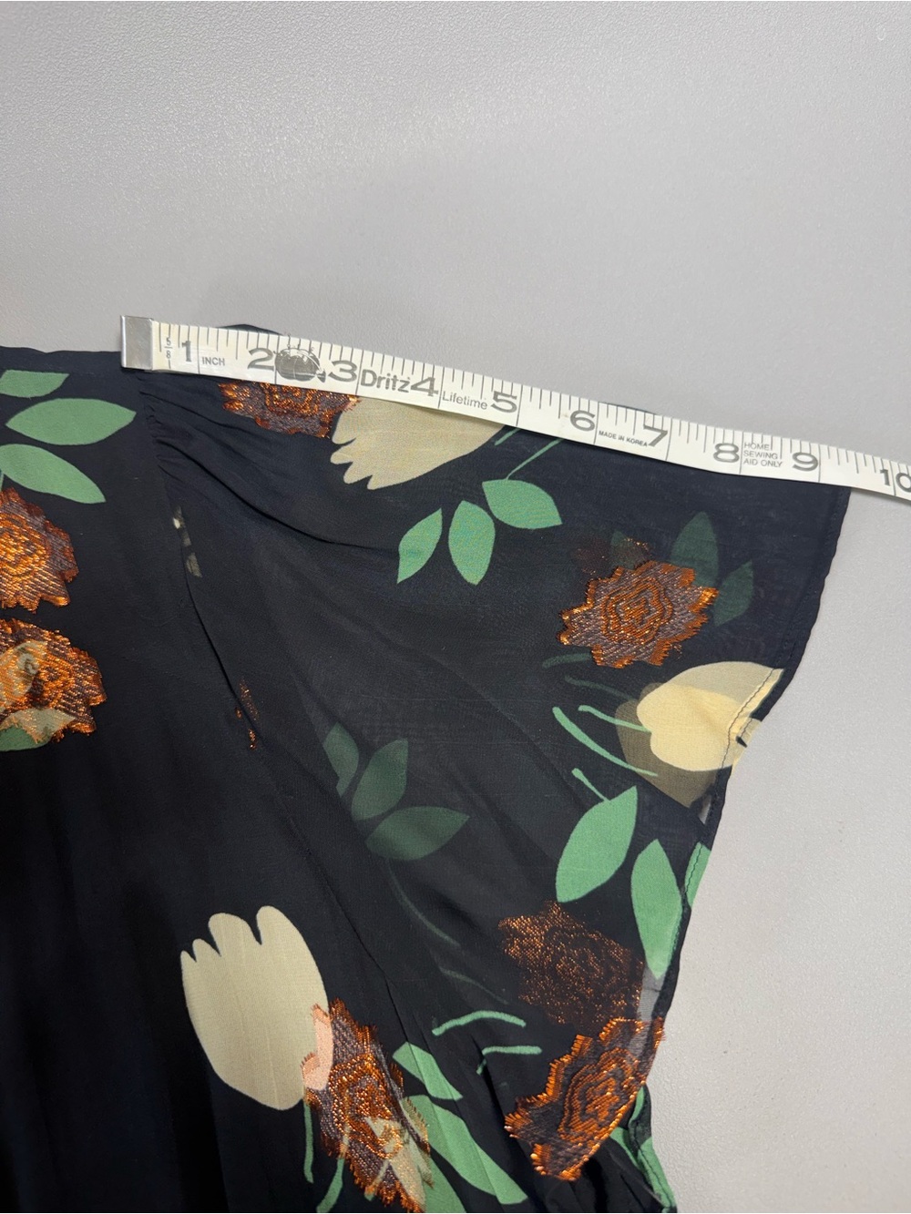 Anthropologie Black and Green Ciao Bella Floral Midi Dress by Moulinette Soeurs - Picture 12 of 16